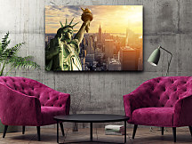 obraz na plátne socha slobody new york panorama